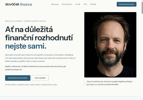 Zobrazit webové stránky Miroslav Slováček - osobní finanční poradce