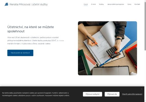 Zobrazit webové stránky Renáta Piňosová – účetní služby