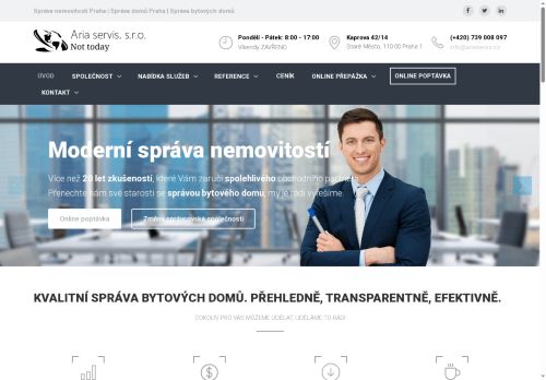 Zobrazit webové stránky Aria servis, s.r.o.