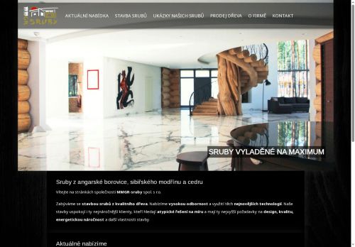 Webové stránky MMGR-sruby spol. s r.o., Kamenice