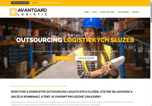 Webové stránky AVANTGARD Logistic s.r.o., Jeneč