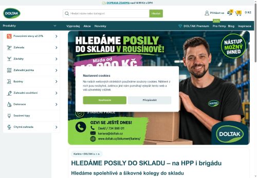 Webové stránky Doltak s.r.o., Rousínov