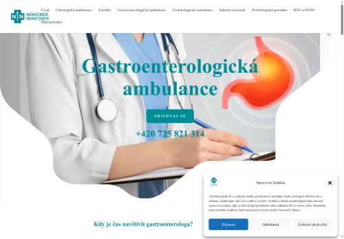 Zobrazit webové stránky Gastroenterologická ambulance - Nemocnice Neratovice - MUDr. Jozef Varga, MUDr. Martin Pešta, MUDr. Petr Majtan
