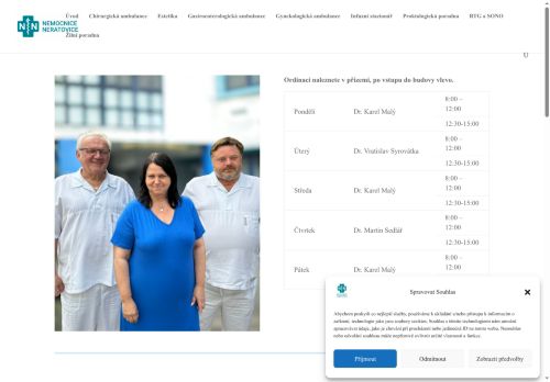 Zobrazit webové stránky Chirurgická ambulance - Nemocnice Neratovice - MUDr. Karel Malý, MUDr. Vratislav Syrovátka, MUDr. Martin Sedlář