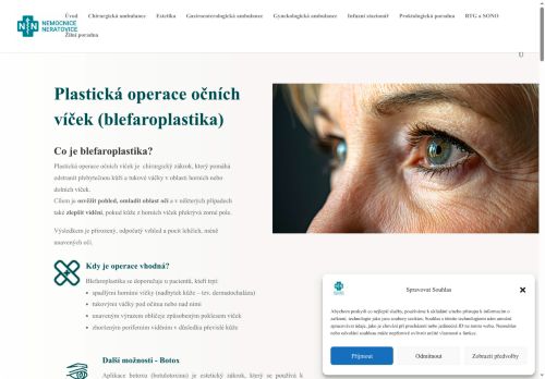 Zobrazit webové stránky Ambulance estetické medicíny - Nemocnice Neratovice - MUDr. Jana Tomečková, FEBO