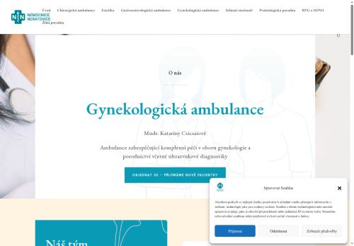 Zobrazit webové stránky Gynekologická ambulance - Nemocnice Neratovice - MUDr. Katarína Csicsaiová