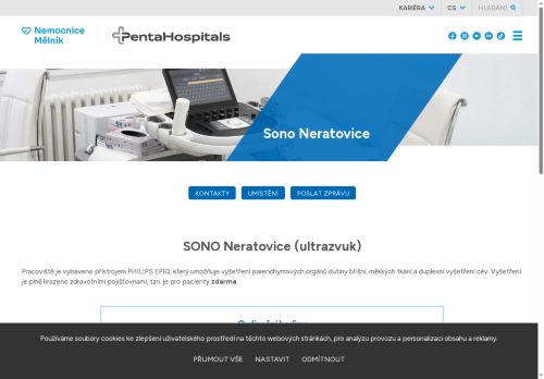 Zobrazit webové stránky Sono (ultrazvuk) Nemocnice Mělník - 