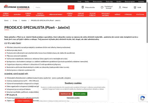Webové stránky PRVNÍ CHODSKÁ s.r.o., Plzeň