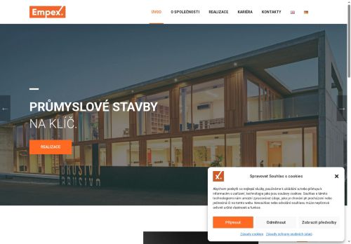 Webové stránky EMPEX Holding s.r.o., Plzeň