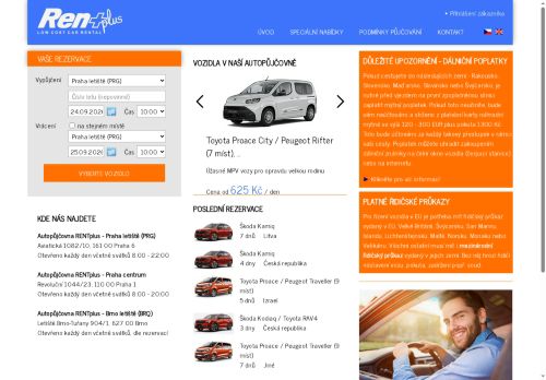 RENT plus s.r.o. nabízí práci na pozici pracovník odbytu v obci Brno