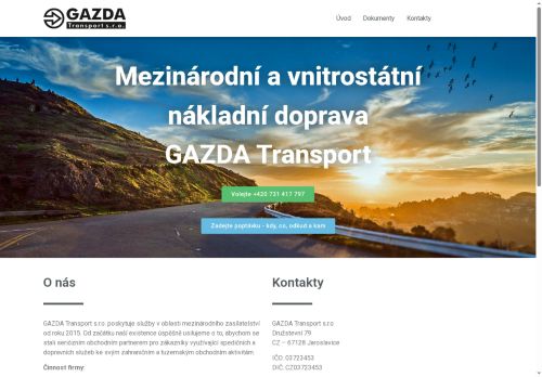 Webové stránky Jan Gazda, Jaroslavice