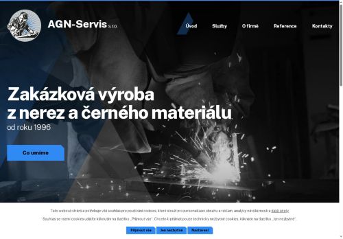 Webové stránky AGN - servis, s.r.o., Nýřany