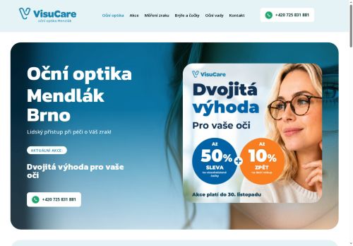 Webové stránky VisuCare s.r.o., Znojmo