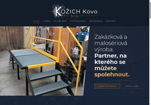 Webové stránky KOŽICH Kovo s.r.o., Rakovník