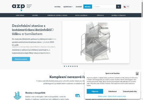 Webové stránky AZP Brno s.r.o., Rajhradice