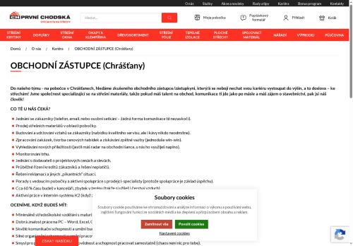 Webové stránky PRVNÍ CHODSKÁ s.r.o., Chrášťany