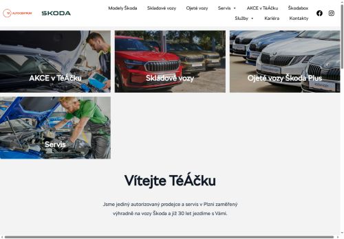 Webové stránky AUTOCENTRUM TA a.s., Plzeň