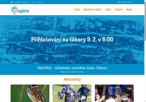 Zobrazit webové stránky Inspiro - středisko volného času Tišnov