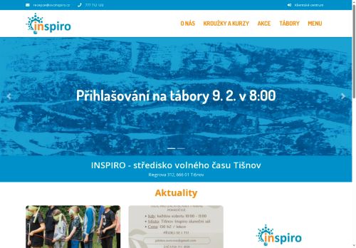Zobrazit webové stránky Inspiro - středisko volného času Tišnov