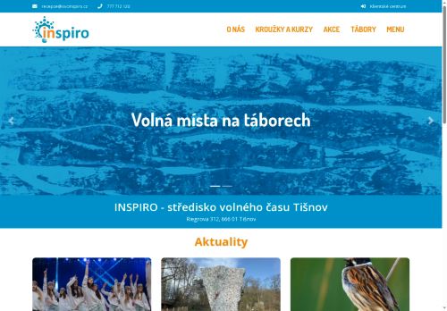 Zobrazit webové stránky Inspiro - středisko volného času Tišnov