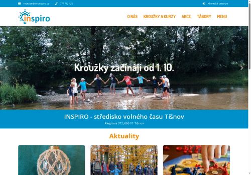 Zobrazit webové stránky Inspiro - středisko volného času Tišnov