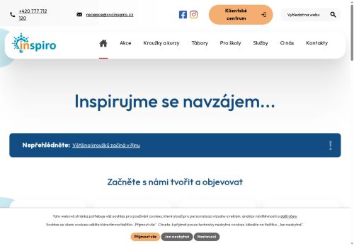 Zobrazit webové stránky Inspiro - středisko volného času Tišnov