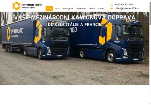 Webové stránky OPTIMUM 3000 s.r.o., Ejpovice