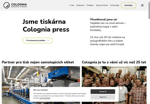 Webové stránky Colognia press, a.s., Ovčáry