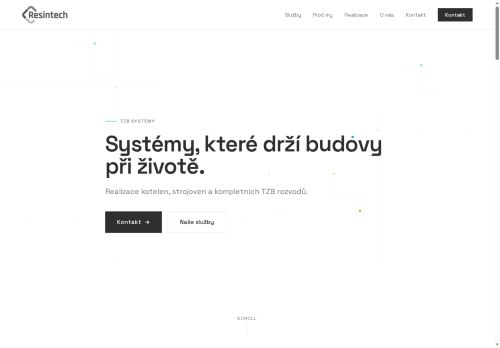 Webové stránky Resintech s.r.o., Praha