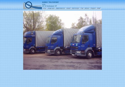 Webové stránky KRBEC TRANSPORT, s.r.o., Suchomasty
