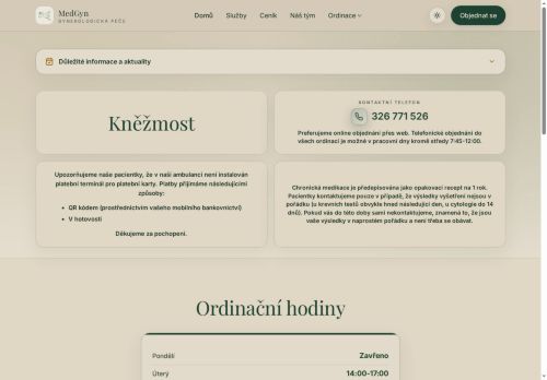 Zobrazit webové stránky Gynekologická ambulance MedGyn - Kněžmost - MUDr. Peter Kraus