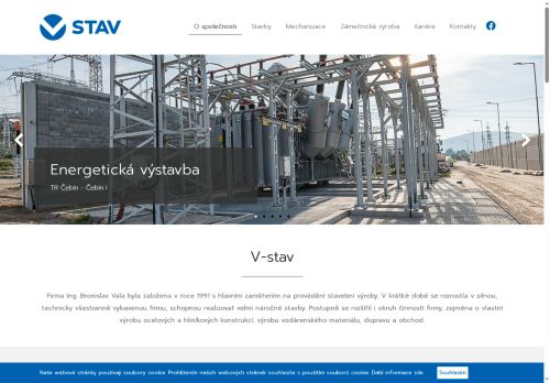 Webové stránky V-STAV A, spol. s.r.o., Hrotovice