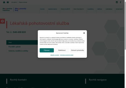 Zobrazit webové stránky Lékařská pohotovostní služba Nemocnice Ivančice