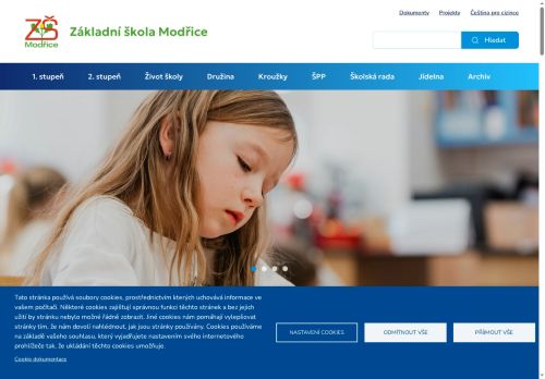 Webové stránky Základní škola Modřice, okres Brno - venkov, příspěvková organizace, Modřice