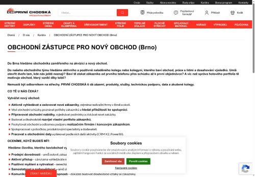 Webové stránky PRVNÍ CHODSKÁ s.r.o., Tuřany