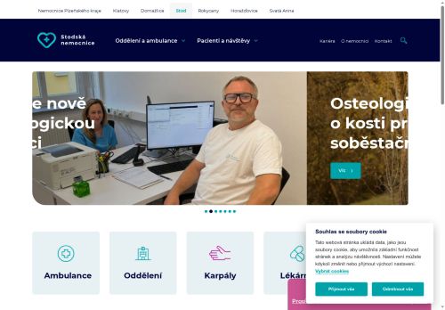 Stodská nemocnice, a.s. nabízí práci na pozici Všeobecná sestra bez specializace v obci Stod