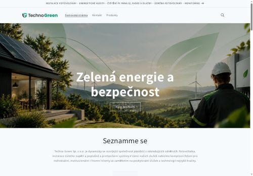 Webové stránky Techno Green odštěpný závod Česká republika, Brno
