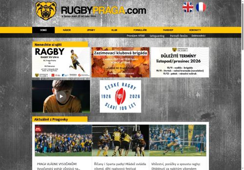 RUGBY CLUB PRAGA PRAHA, z.s. nabízí práci na pozici Sportovní trenéři a instruktoři v obci Praha