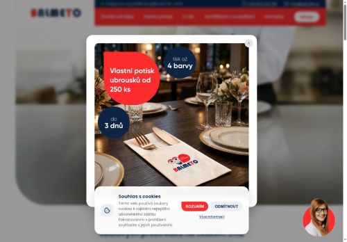 Webové stránky BALMETO CZ, s.r.o., Újezd u Černé Hory