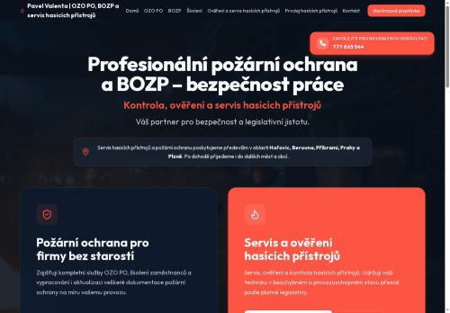 Zobrazit webové stránky Požární ochrana a BOZP – OZOPO Expert