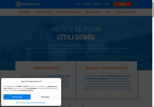 Webové stránky PROPASIV s.r.o., Brno