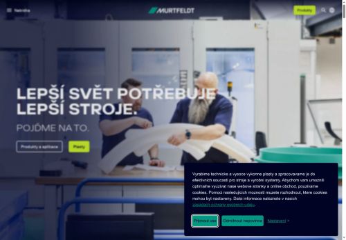 Webové stránky Murtfeldt Plasty s.r.o., Měšice