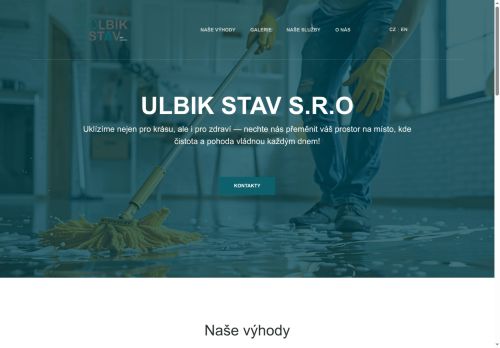 Webové stránky ULBIK STAV s.r.o., Praha