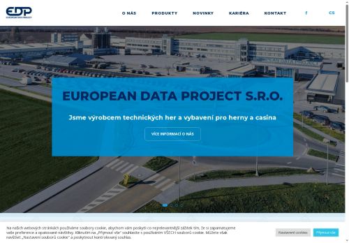 Webové stránky European Data Project s.r.o., Komořany