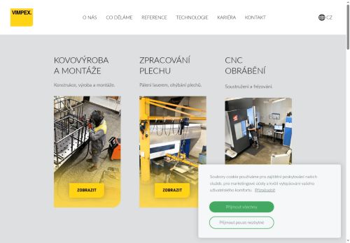 VIMPEX GROUP s.r.o. nabízí práci na pozici Obsluha laseru/ohraňovacího lisu (m/ž) v obci Lovčičky