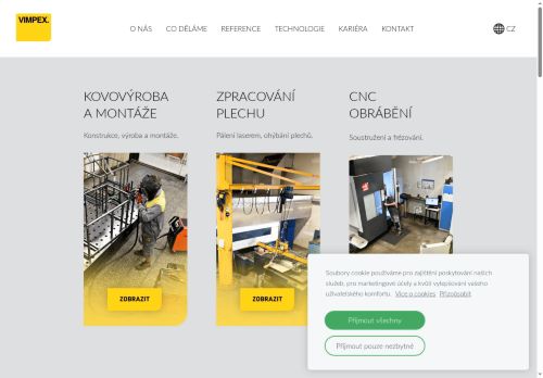 VIMPEX GROUP s.r.o. nabízí práci na pozici Obsluha laseru/ohraňovacího lisu (m/ž) v obci Lovčičky