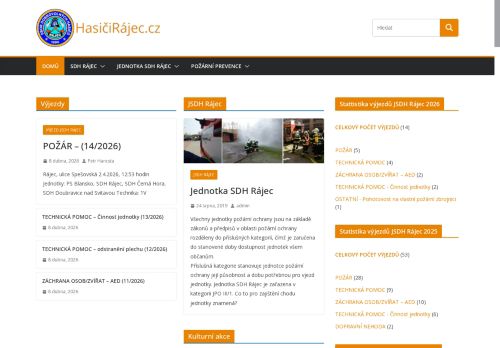 Zobrazit webové stránky Sbor dobrovolných hasičů Rájec