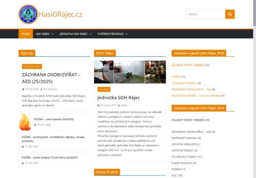 Zobrazit webové stránky Sbor dobrovolných hasičů Rájec
