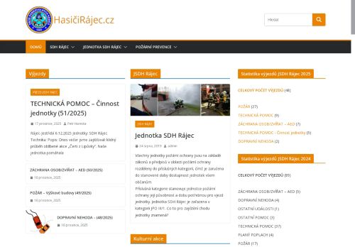 Zobrazit webové stránky Sbor dobrovolných hasičů Rájec