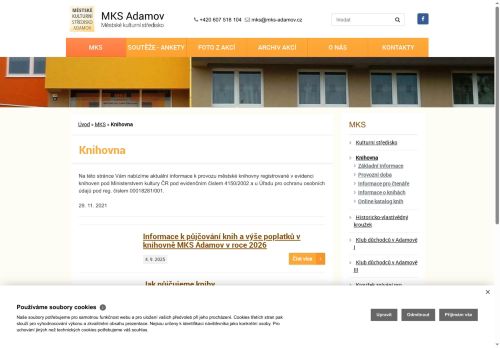 Zobrazit webové stránky Městská knihovna Adamov
